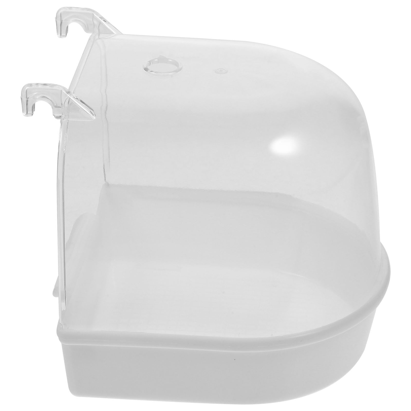 ULTECHNOVO Bird Bath for Cage, Hanging Bird Bath Box with Hooks, Budgie Bath for Cage