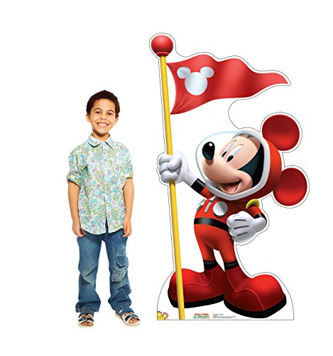 Image of Cardboard People Mickey in Space Life Size Cardboard Cutout Standup - Disney's Mickey Mouse Clubhouse
