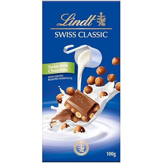Lindt Swiss Milk Chocolate Hazelnuts 100g