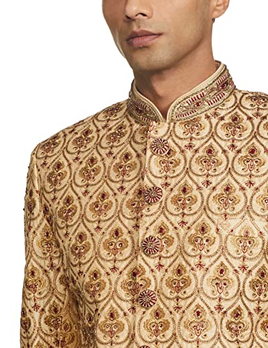 Image of Ethnix Men's Heavy Hand EMB. Sherwani with Churidar Jacket