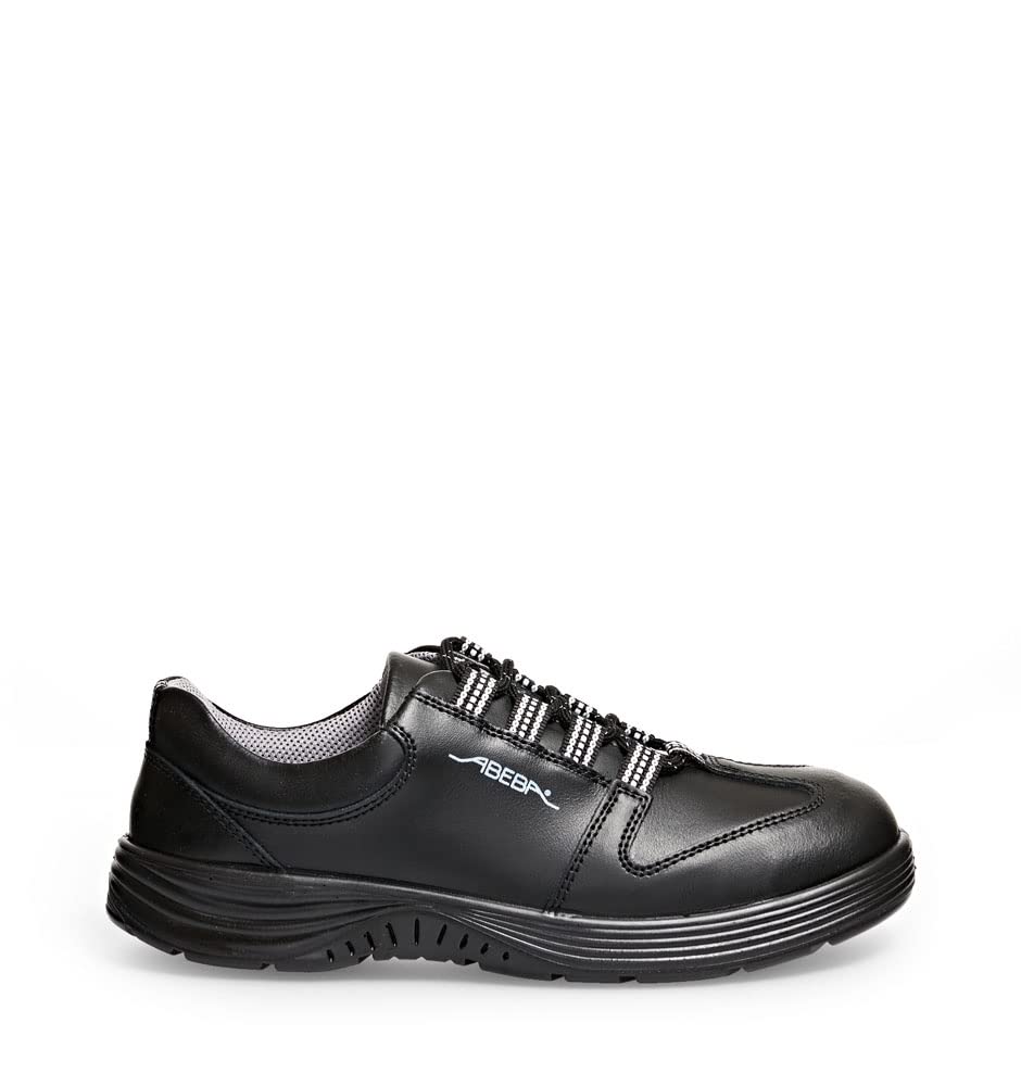 ABEBA 342017 711038 S2 Halbschuh, Rutschhemmende PU-Sohle, Schwarz, 44 Größe