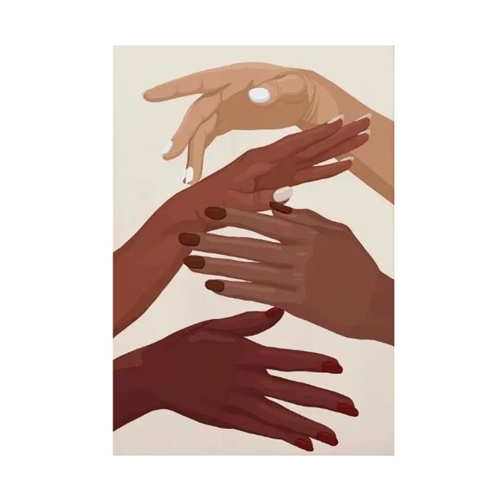 Impression d'art abstrait célébrant l'amour et la complicité au féminin