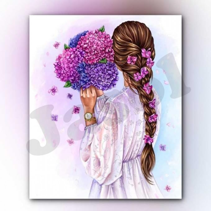 Image of Jasol Diamond Painting Kit, 40x30 Cms, Full Drill, 5D Crystals, Home Wall Decor Gift Set (Wonder The Love M45519)