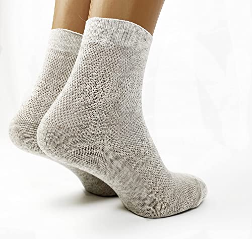 Super Thin Breathable Organic Linen Socks for Men – Pack of 3, Lightweight3