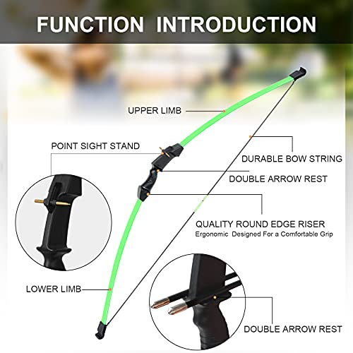 Asdw Archery Youth Bow And Arrow Kids Bow Set Recurve Bow Beginner Bow And Arrows Kids Bow And Arrow Teenage Bow Game Bow Beginner Bow Birthday Gift Bow Draw Weight 18 Lbs #TOP2