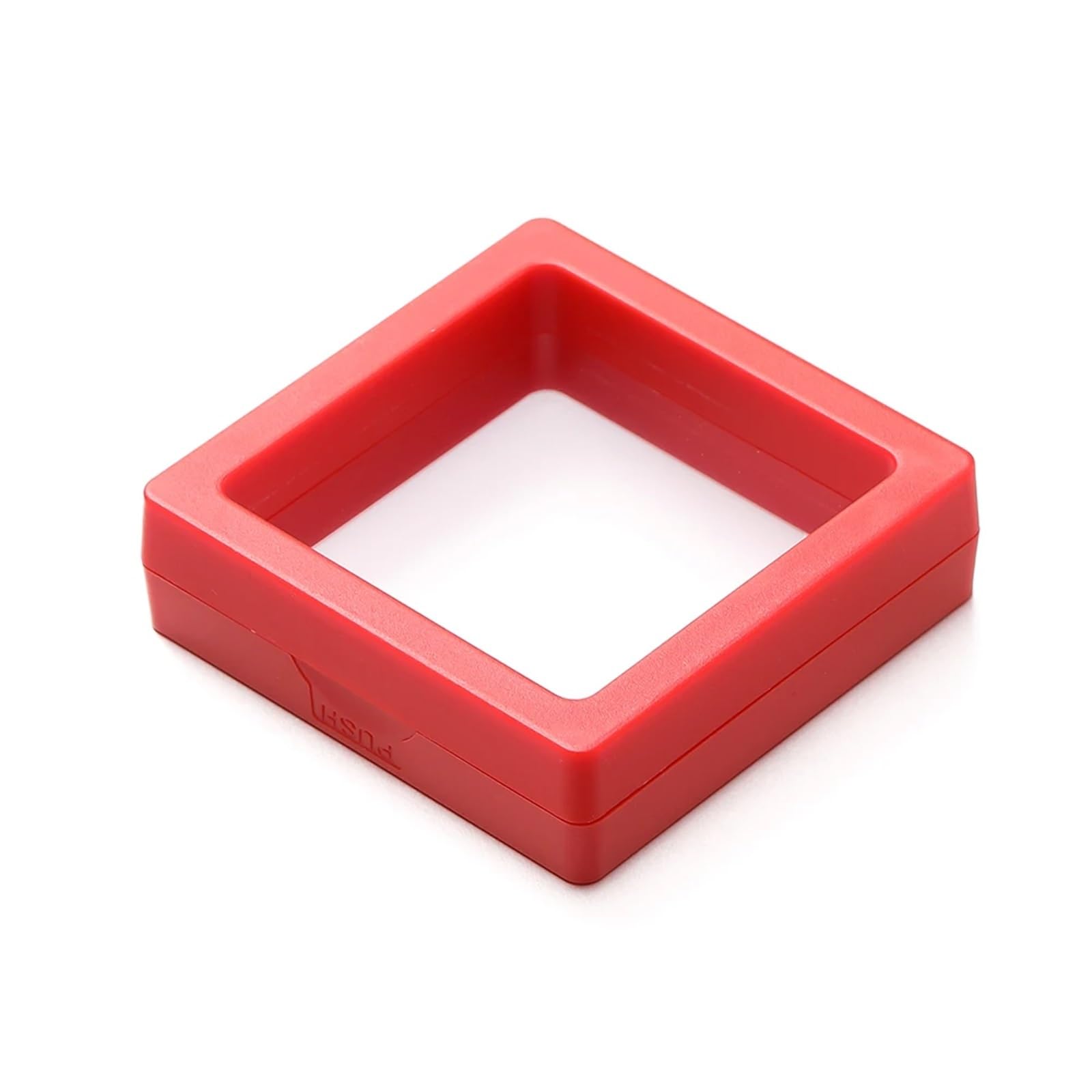 20pcs Colorful 3D Floating Display Case Jewelry Storage Box Film Suspension Hand String Bracelet Elastic For Earring Necklace Bracelet(Red,7x7cm)