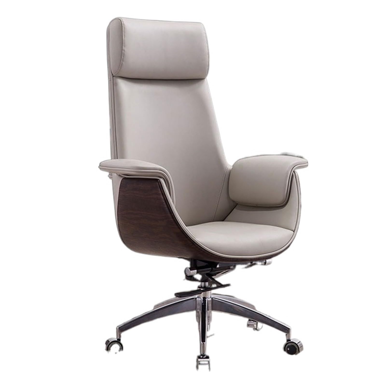 Pu Leather Office Chair High Back Computer Furniture Waist Protection Rotate