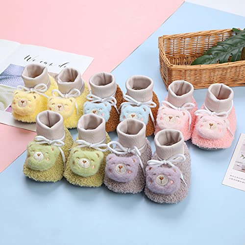 Baby Winter Sock Booties Infant Cartoon Fleece Warm Crib First Walker with Long Cotton Socks Stay On Slipper Shoes4