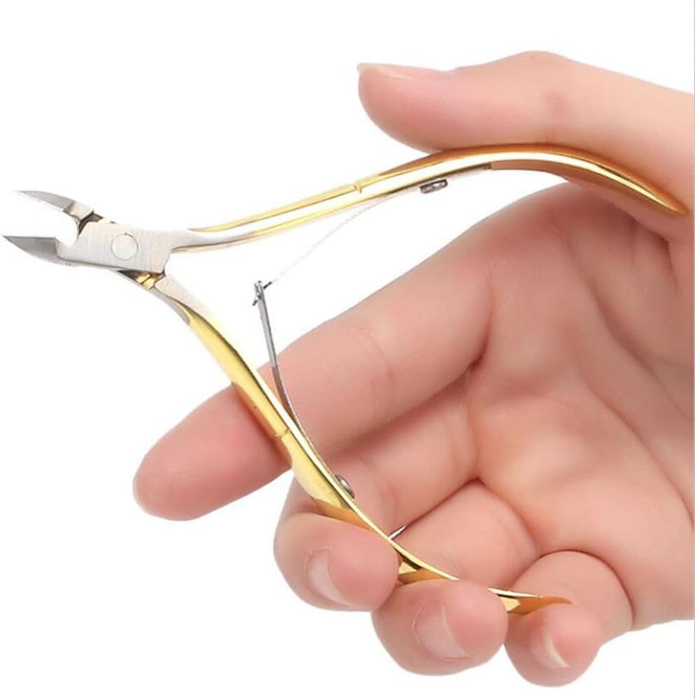 Nail Cuticle Nipper Scissors Stainless Steel Manicure Colorful Clipper Remover Pedicure Eagle Beak Pliers,Silver