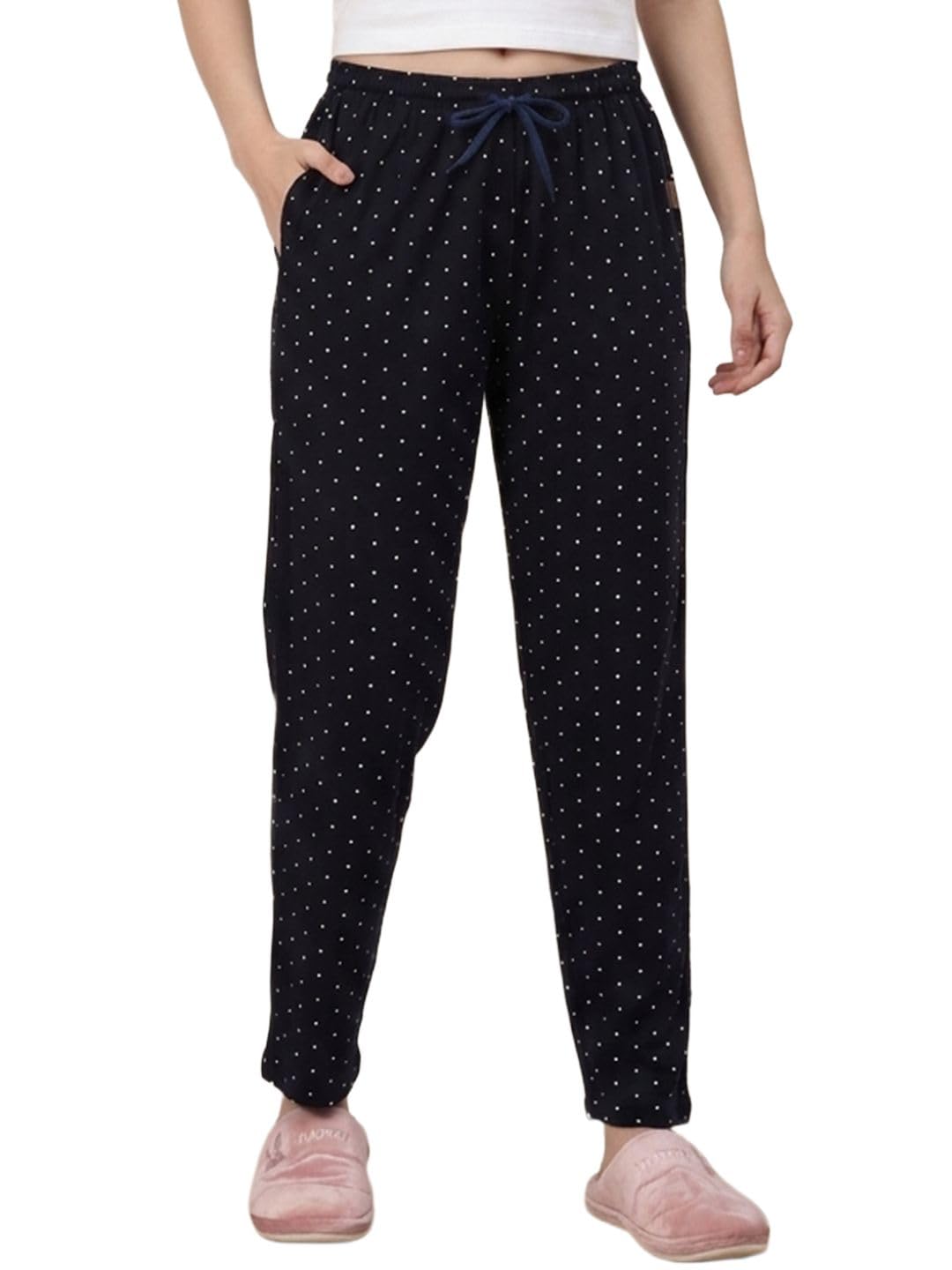 esplendido Women’s Pure Cotton Pyjama | Mid-Rise Relaxed Baggy Fit Flared Full-Length Lounge Pant with Elasticated Drawstring Waistband & Side Pocket | Comfortable Casual & Nightwear-picture-32