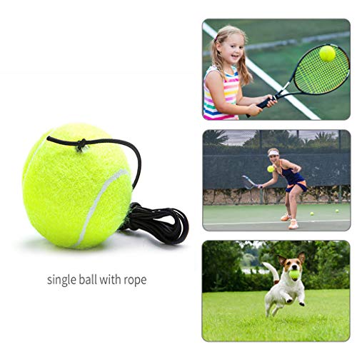 AICHUANG Tennis-Trainingsball und Ersatzball für Trainer - Mit Schnur für Indoor- und Outdoor-Übungen - Langlebiger Sprungball, 3 Stück