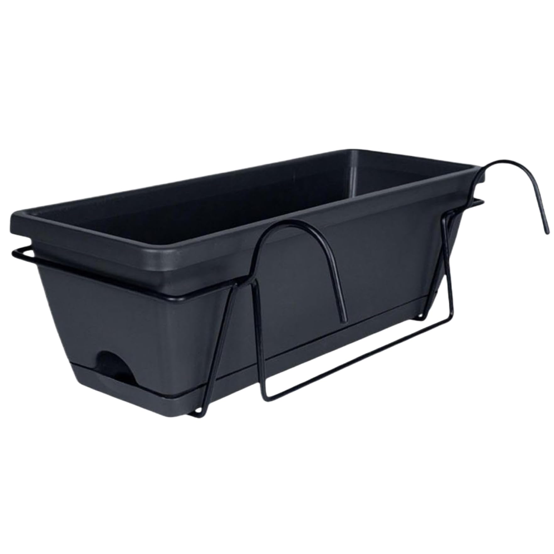 Uanqfegy Railing Planter - 17" Hanging Box with Drainage for Balcony