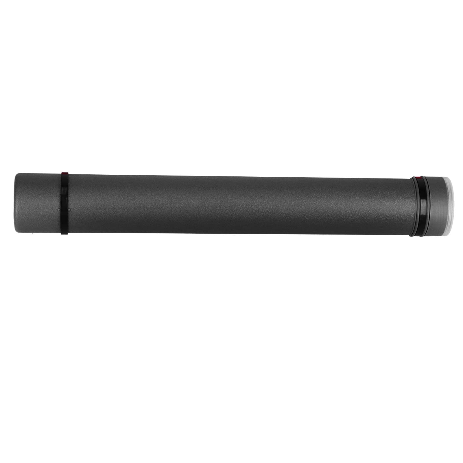 Pilipane Tubo para carteles, tubo para carteles para documentos portátil, antigolpes, impermeable, de gran capacidad, expandible, para almacenamiento, plástico, de 24,6 x 3,3 pulgadas a (Negra)