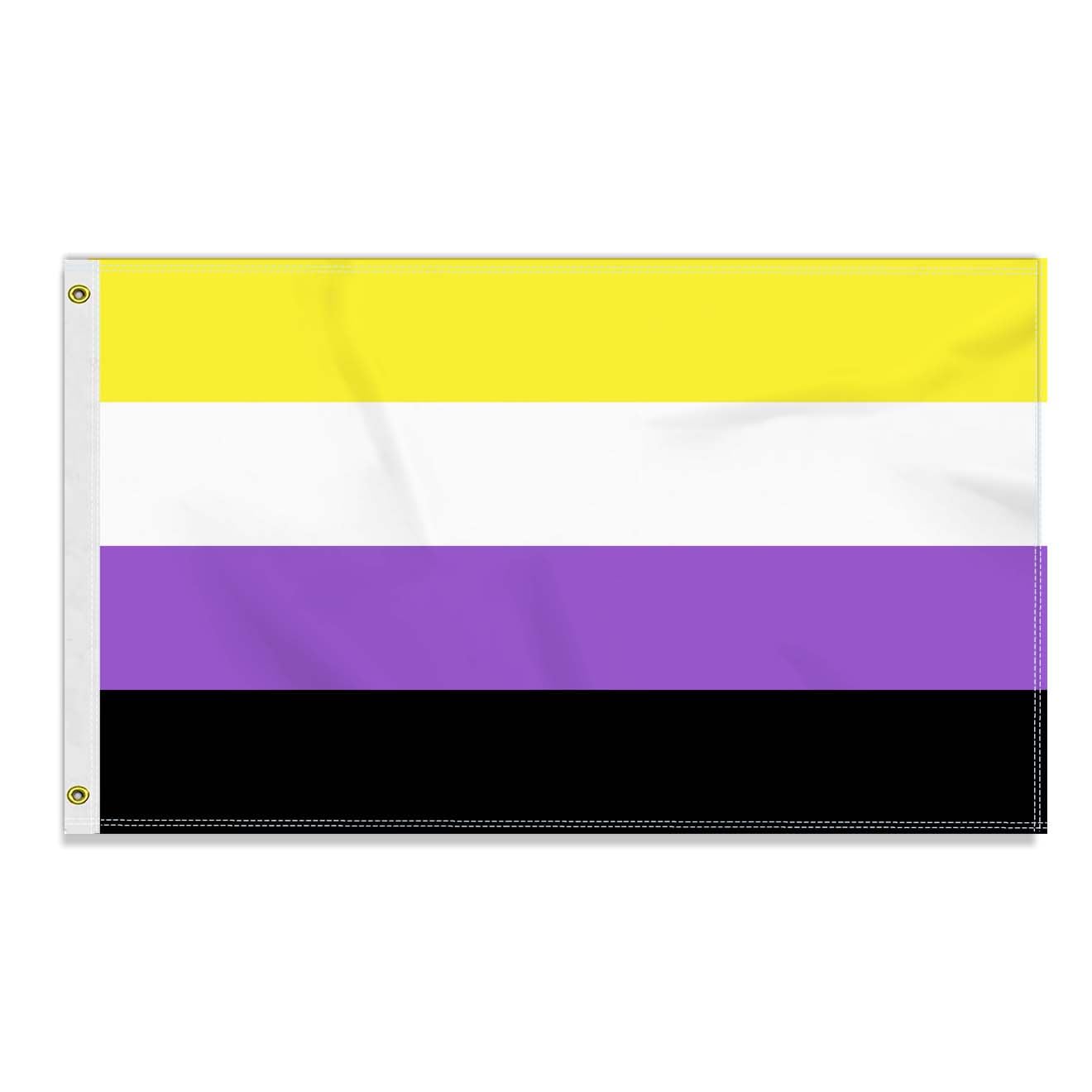 3×5 FT Non-Binary Flag, Large 90×150 CM 150D Lgbtq Outdoor Banner,Decor Garden With Brass Gromment — image 1