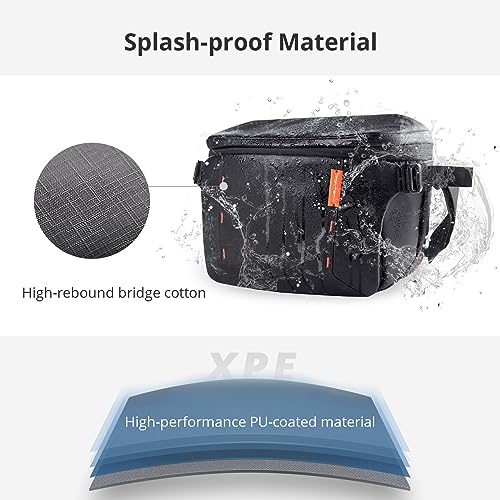 Image of PGYTECH OneMo Sling Camera Bag 7L-9L,Black Crossbody Camera Shoulder Bag | Waterproof Camera Case for Photographers Travel, DSLR Camera Bag for Sony /Canon /Nikon /DJI Mavic /Mirrorless /Tripod /Laptop