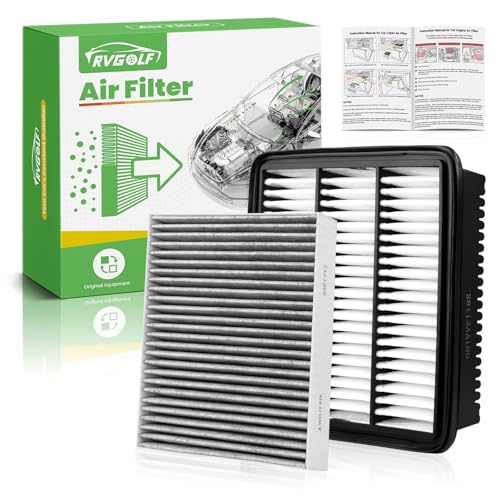 Image of Engine+Cabin Air Filter Fit for 2021-2026 Hyundai Elantra L4 1.6L 2.0L | 2022-2026 Elantra N L4 2.0L, 97133L1000, 28113AA100, 99% Filtration Efficiency, Easy Install, Odor control, Great Value