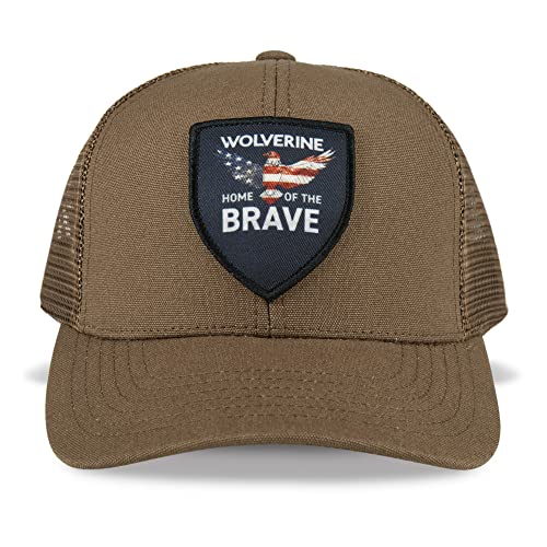 WOLVERINE Unisex-Erwachsene Trucker-Mütze mit Schnappverschluss für Damen und Herren, Einheitsgröße Cap, Home Brave-Chestnut, One Size