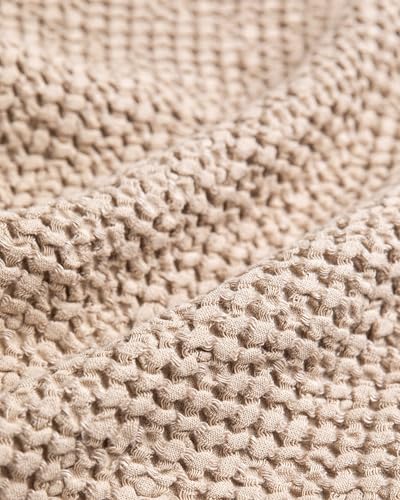 Magic Linen - Unisex Waffle Bathrobe, Hooded Linen-cotton Blend Bath Robe, Lightweight Robe for Women and Men2