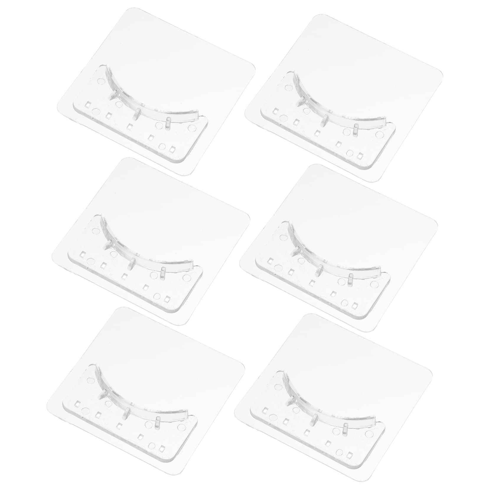 Hemobllo 18paires Support De Tringle à Rideaux Autocollant Sans Perçage Lot De Supports Muraux Pour Rideaux De Et Serviettes Transparent Pratique Et Facile à Installer