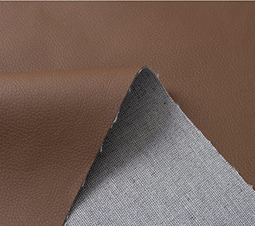 IPEA Kunstleder Braun für Dekor und Beschichtung 140 x 50 cm - Made in Italy - Kunstleder für Sofas, Stühle, Kleidung, Accessoires - Polsterstoff Bezugsstoff Lederoptik - Halben Meter