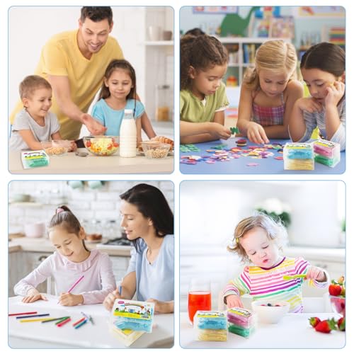 160 Stück Zahnseide Stick Kinder, 4 Bunte Farben, Floss Picks mit kindergerechtem Griff, Ungewachst Zahn Draht, Zahnseide für Kinder 4 Tierformen, Zahnpflegesets – Bild 8