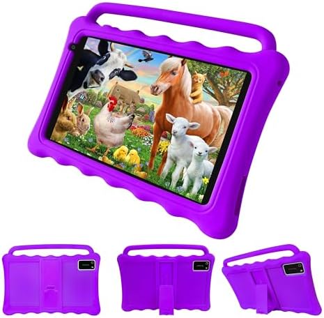 7 Inch Tablet for Kids, Android 12 Kids Tablet 2GB RAM+32GB Storage, Toddler Tablet with KIDOZ Parental Control App, Education, Games, Best Gift for Kids (Purple)