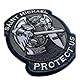 Polizeimemesshop St.Michael Textilpatch mit Klett - Polizei Patch - Klettpatch - Schutzpatron - Protect Us