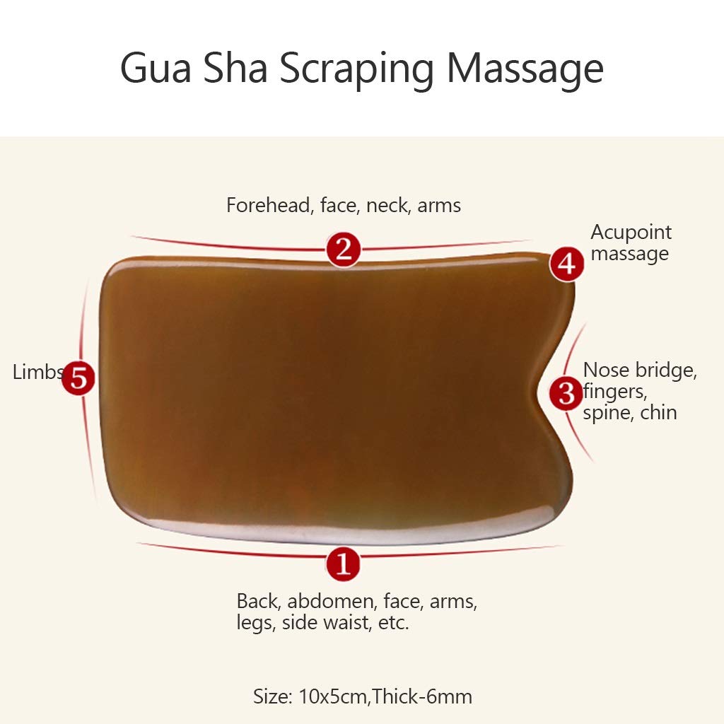 Herramienta de masaje Guasha, Set de masaje para el cuidado de la salud, Cuidado facial de la piel para levantar la piel reducir las arrugas de los ojos, Herramienta de masaje de terapia en el hogar