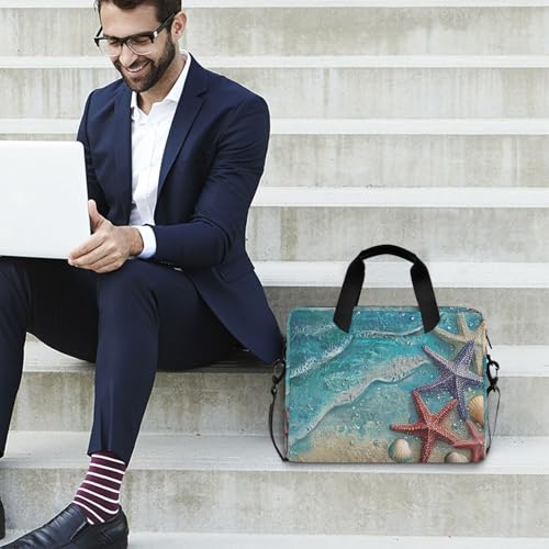 Maletín para laptop con asa y correa azul 15.6" miniatura 3