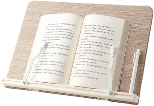 読書スタンド、データホルダー、木製、学習台、傾斜台、卓上ライティングボード、角度調整可能、軽量、製図台、パソコンスタンド/デスク (L(39cm))