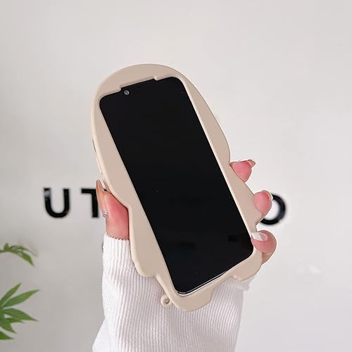 Miniatura 6 de Funda para iPhone 13 Pro Max, linda funda 3D Kawaii para teléfono, divertido suéter de dibujos animados de tiburón con llavero de silicona suave