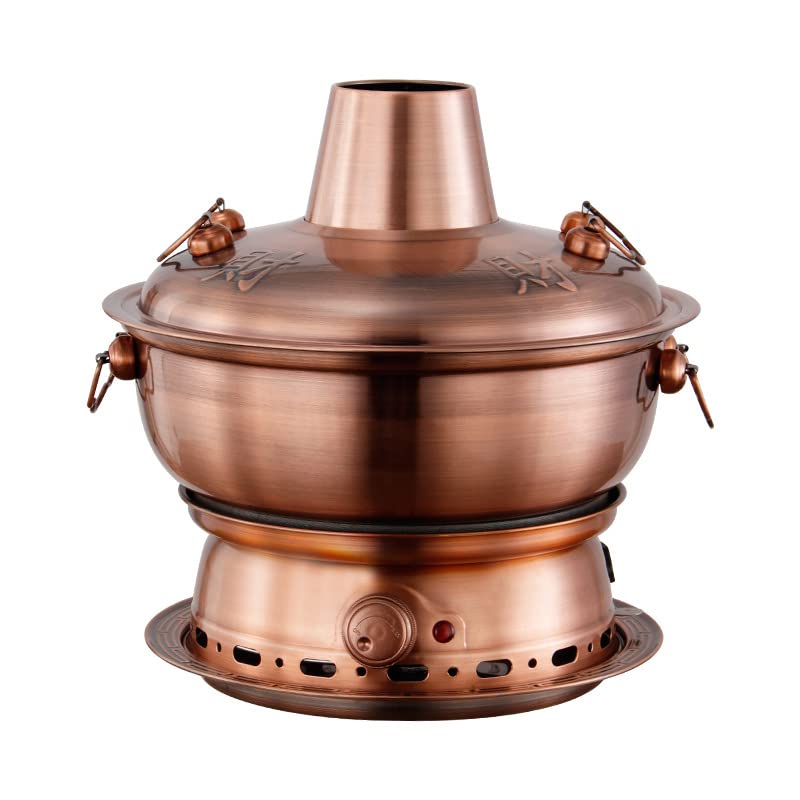 Olla China para Hot Pot 34 cm Cobre y Acero Inoxidable miniatura 1
