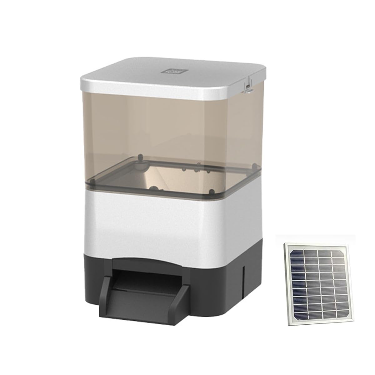 Mangiatoia Per Pesci Ad Energia Solare, Distributore Automatico Di Cibo con grande capacità di 10 litri, Per Pesci Da Laghetto, per alimentazione di carpe koi da esterno