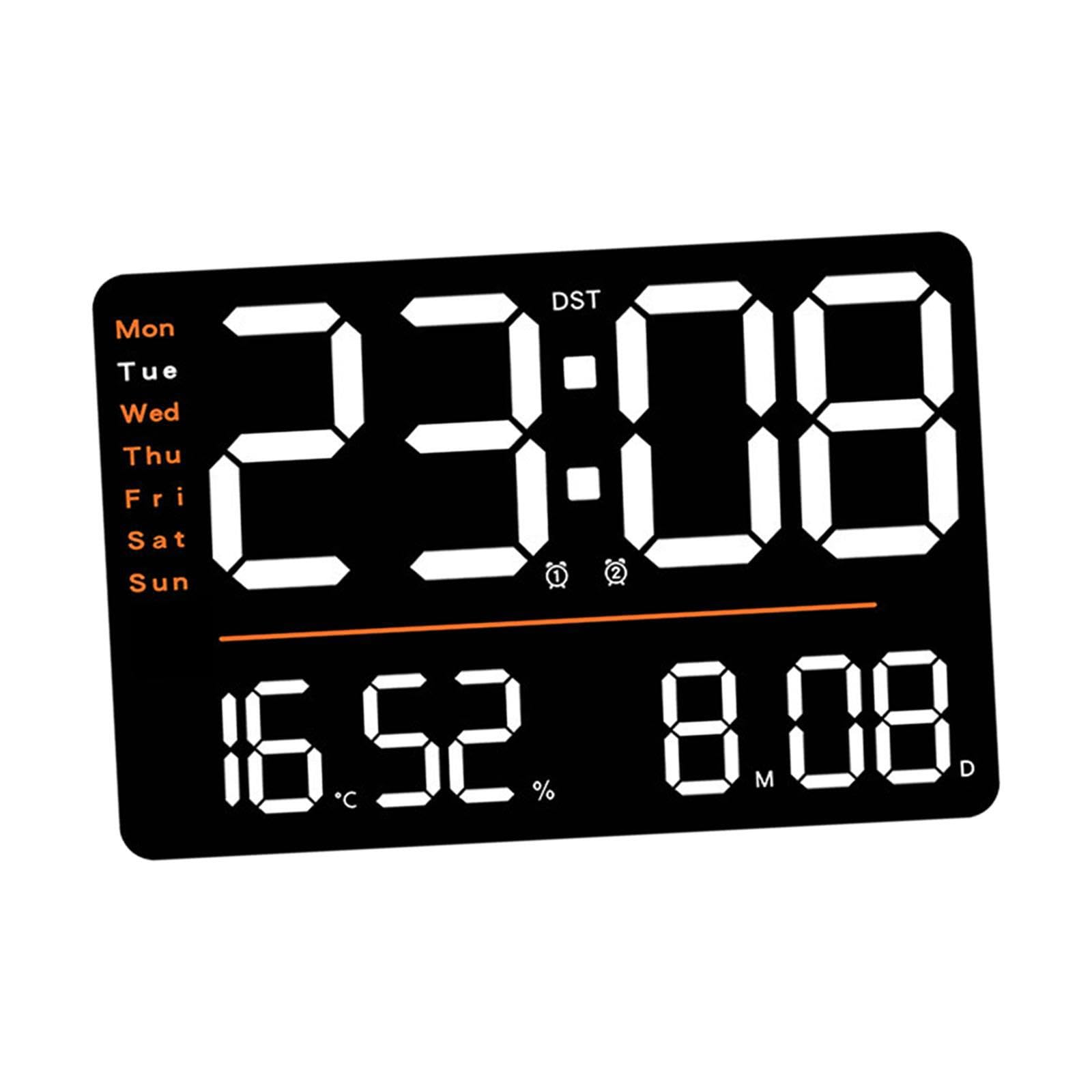 Reloj de Pared LED Digital con Pantalla Grande, Temporizador,