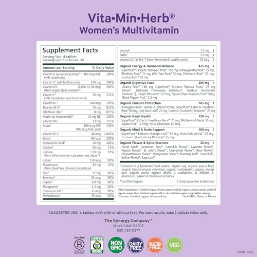 PURE SYNERGY Vita-Min-Herb for Women Multivitamin
