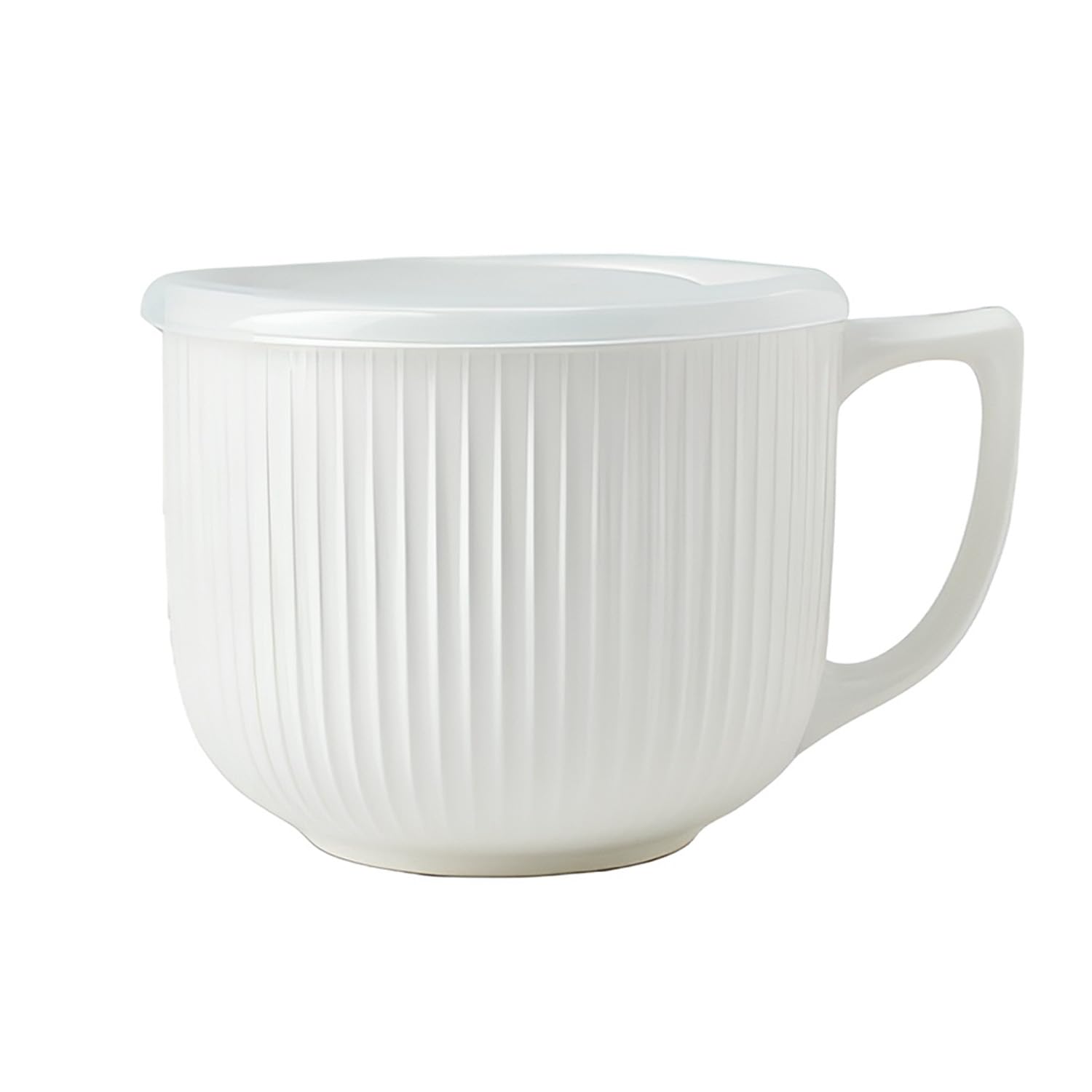 Accmuzzy Soup Mug 900mL with Handle & Lid, Ceramic Large Soup Bowl, Microwave Safe Porridge Bowl for Ramen Noodle, Oatmeal