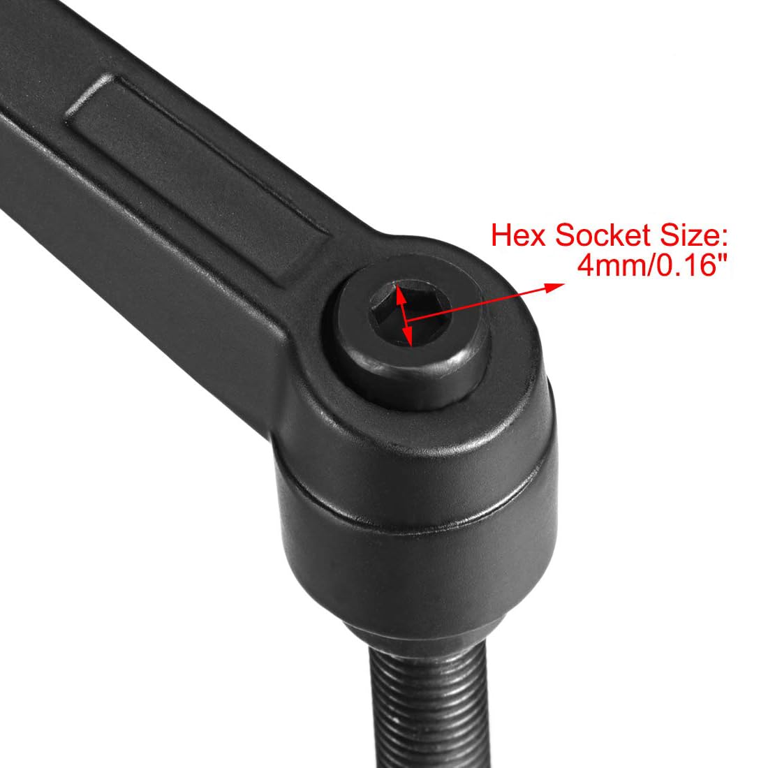 TA-VIGOR 1Pcs Adjustable Clamping Lever Handles, M8 x 32mm Locking Quick Release Push Button Ratchet Screw Knobs - Image 3