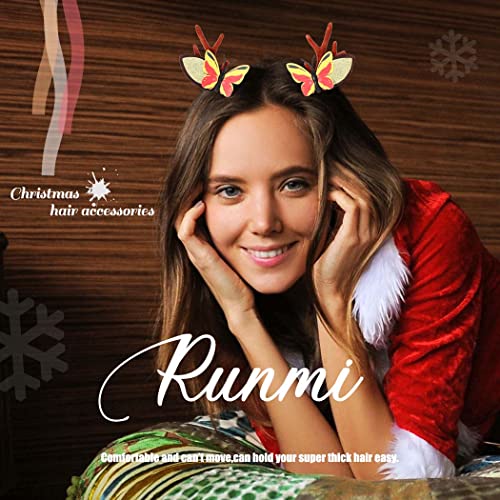 Runmi 2 fermagli per capelli natalizi a forma di