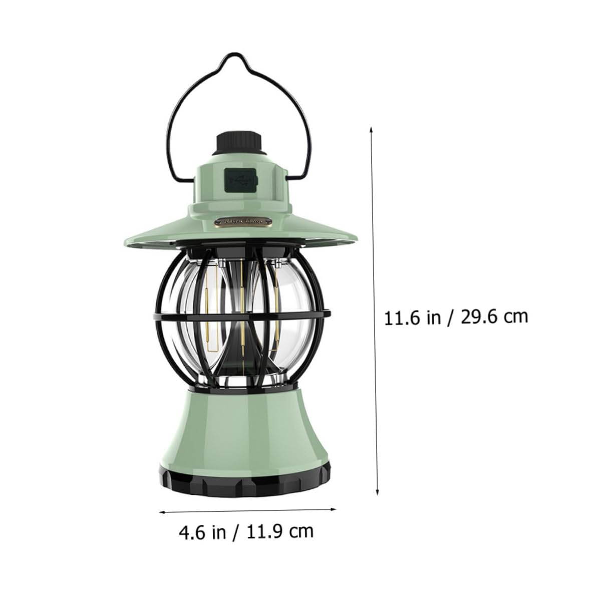 Retro Campinglampe Tragbar, Wiederaufladbar, 3000mah, 20-480 Lumen
