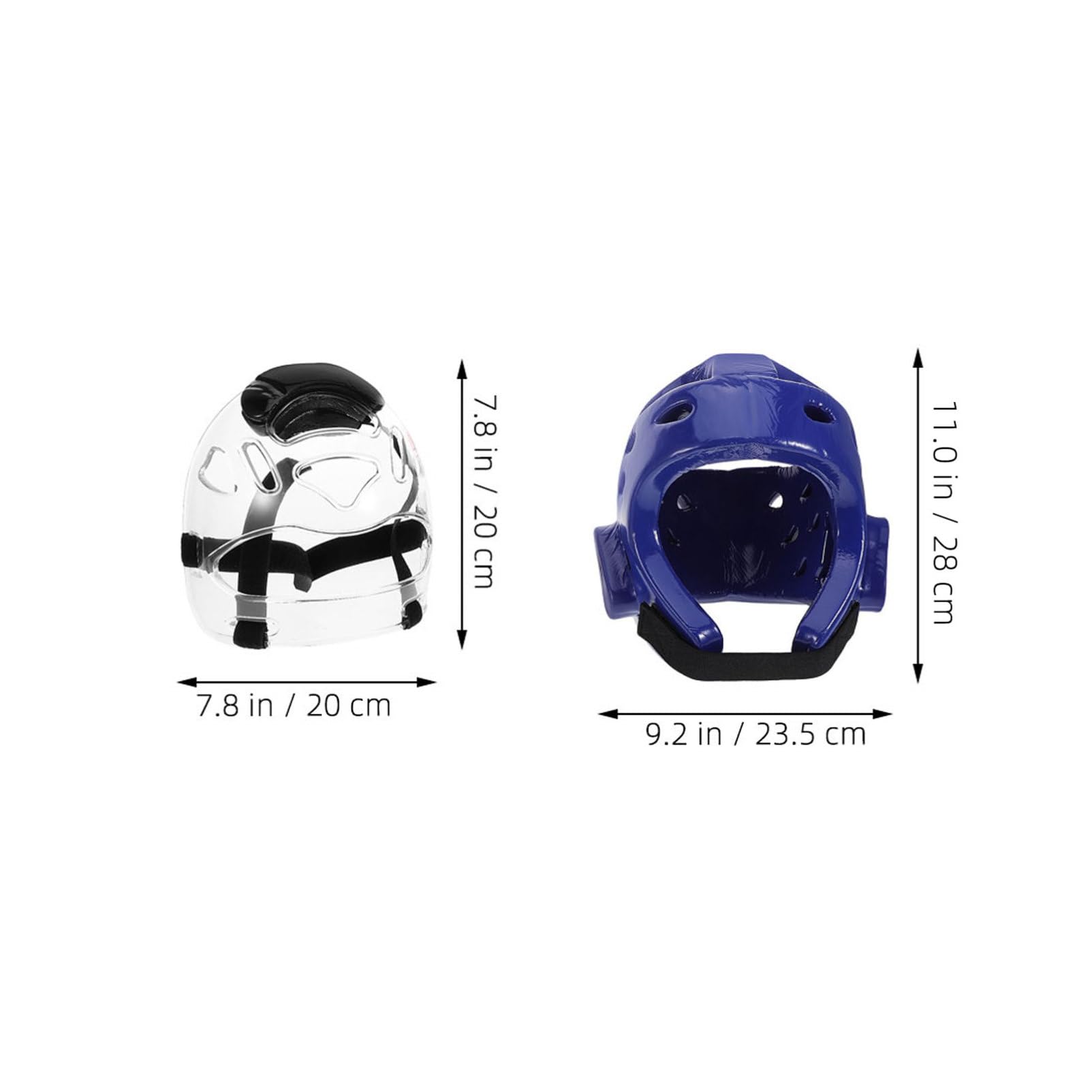 Casco Protettivo per Bambini e Ragazzi per Sparring e Allenamento | Traspirante, Asciugatura Rapida e Leggero, Fit Regolabile, Blu, in Spugna e Plastica