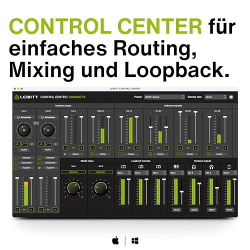 Lewitt CONNECT 6 interface USB carte son externe DSP intégrée