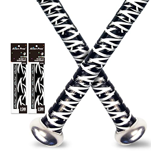 Alien Pros Bat Grip Tape For Baseball 0.5 Mm (2 Pack, Hyperplanes) – Precut And Pro Quality Bat Tape – Wrap Your Bat For An Epic Home Run - Replacement For Old Baseball Bat Grip #TOP12