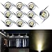 Produktbild Elitlife Mini LED Einbaustrahler 10X 1W mit Trafo Stecksystem Einbauspot Deckenspots Einbauleuchten Einbaurahmen (Warmweiß rund) [Energieklasse A+++]