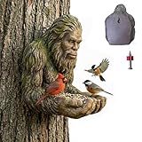 POCOSIVI Bigfoot Bird Feeder Sasquatch Sculpture Garden Decor Tree Hugger Outdoor Statue Yard Art Wildlife Feeder Unique Gift Resin