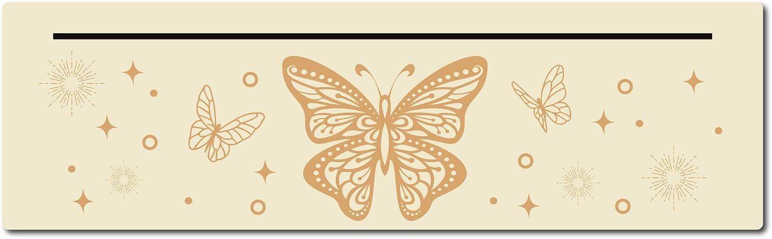 GORGECRAFT Wooden Card Stand for Tarot Wood Cards Altar Display Holder Witch Divination Tools Rectangle Majic Ceremonial Wiccan Supplies Dowsing Decor（Butterfly）