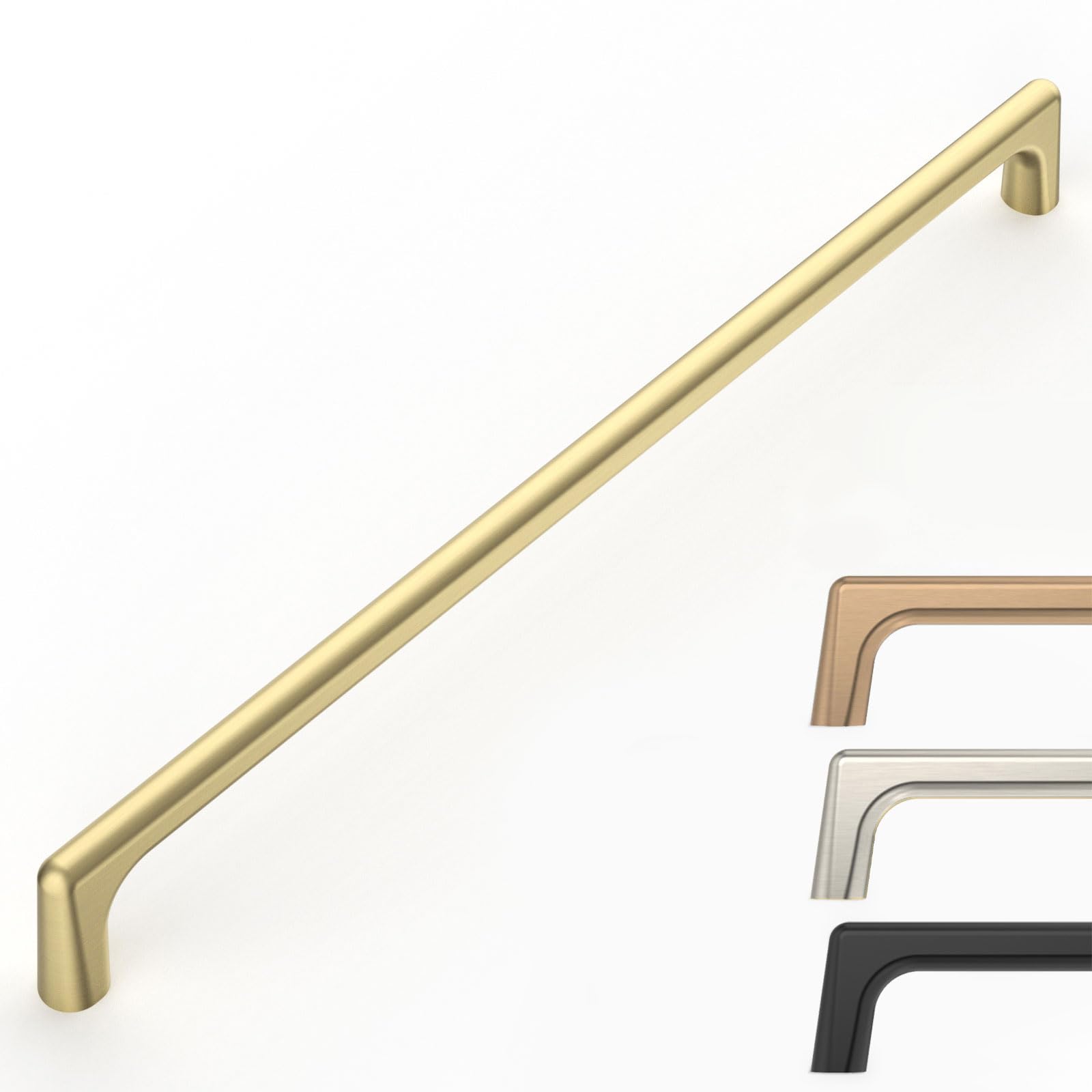 Poignées d'armoire dorées brossées 25,4 cm 9BUILD pour cuisine et tiroir x10