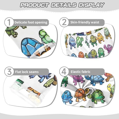 Toddler Girls Leggings Printed Yoga Pants Leggings Purple Blue Turtle for Kids3