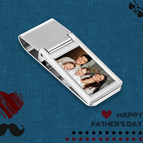 Personalized Photo Money Clip Full Color Picture Custom Text Wallet Card Holder Cash Clip Men Father's Day Gift2