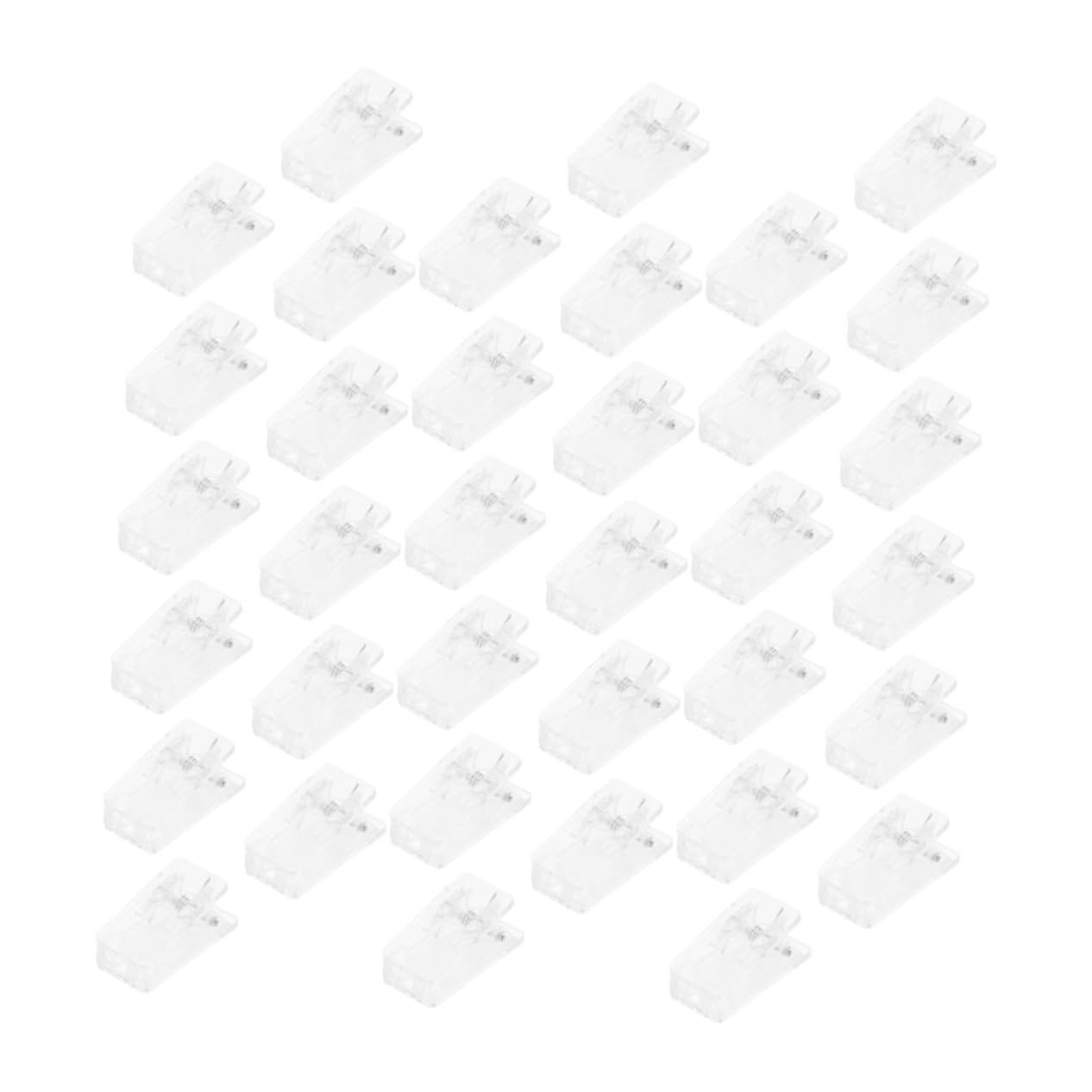 Housoutil 100pcs Self Adhesive Transparent Wall Clips for Office and Home Acrylic Sticky Picture Holders for Posters Documents and Badges