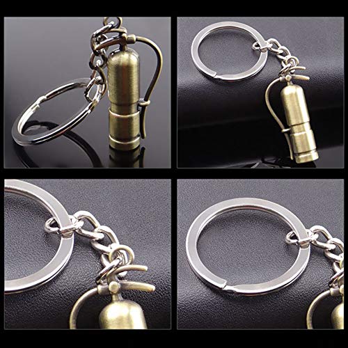 kaaka Creative-Design Fire Extinguisher Key Chain,Commemorative Meaning Gift,Decor for Key,Exquisite Copper Color Keychain Antique Copper